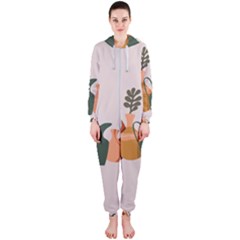 Drawing Botanical Hooded Jumpsuit (ladies)