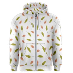 Leaves Pattern Seamless Texture Men s Zipper Hoodie