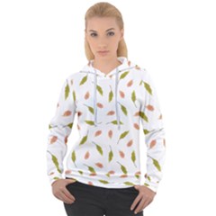 Leaves Pattern Seamless Texture Women s Overhead Hoodie