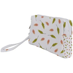 Leaves Pattern Seamless Texture Wristlet Pouch Bag (small) by Perong