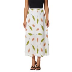 Leaves Pattern Seamless Texture Classic Midi Chiffon Skirt by Perong