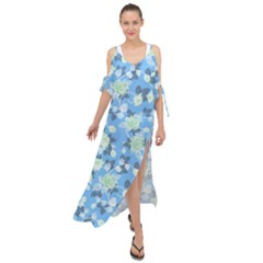 Pattern Texture Seamless Design Maxi Chiffon Cover Up Dress by Perong