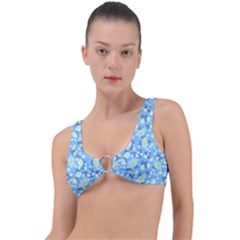 Pattern Texture Seamless Design Ring Detail Bikini Top by Perong