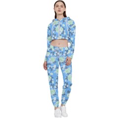 Pattern Texture Seamless Design Cropped Zip Up Lounge Set by Perong