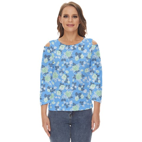 Pattern Texture Seamless Design Cut Out Wide Sleeve Top by Perong