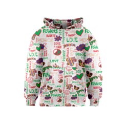 Power Love Pattern Texture Seamless Peace Kids  Pullover Hoodie