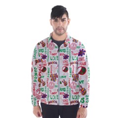 Power Love Pattern Texture Seamless Peace Men s Windbreaker