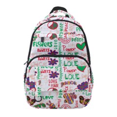 Power Love Pattern Texture Seamless Peace Carry-on Travel Backpack by Perong