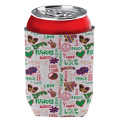 Power Love Pattern Texture Seamless Peace Can Holder by Perong