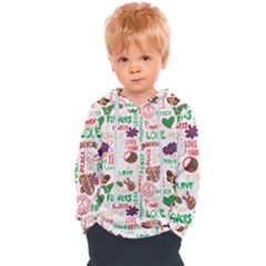 Power Love Pattern Texture Seamless Peace Kids  Overhead Hoodie