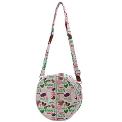 Power Love Pattern Texture Seamless Peace Crossbody Circle Bag by Perong