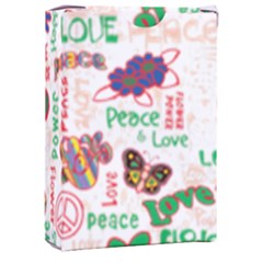 Power Love Pattern Texture Seamless Peace Playing Cards Single Design (rectangle) With Custom Box