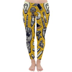 Yellow Template Design Classic Winter Leggings