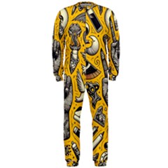 Yellow Template Design Onepiece Jumpsuit (men)