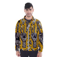 Yellow Template Design Men s Windbreaker