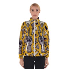 Yellow Template Design Women s Bomber Jacket