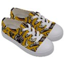 Yellow Template Design Kids  Low Top Canvas Sneakers View3