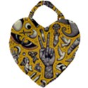 Yellow Template Design Giant Heart Shaped Tote View2