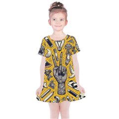 Yellow Template Design Kids  Simple Cotton Dress by Perong