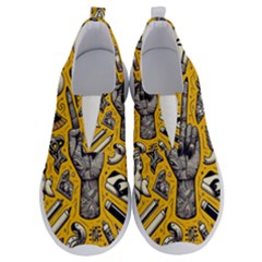 Yellow Template Design No Lace Lightweight Shoes by Perong