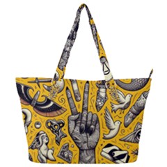 Yellow Template Design Full Print Shoulder Bag by Perong