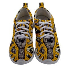 Yellow Template Design Women Athletic Shoes by Perong