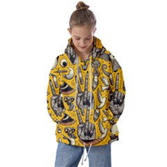 Yellow Template Design Kids  Oversized Hoodie