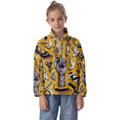 Yellow Template Design Kids  Half Zip Hoodie by Perong