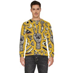 Yellow Template Design Men s Fleece Sweatshirt