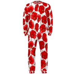 Flower Poppies Plant Petal Onepiece Jumpsuit (men)