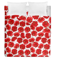 Flower Poppies Plant Petal Duvet Cover Double Side (queen Size)