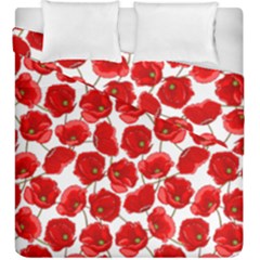 Flower Poppies Plant Petal Duvet Cover Double Side (king Size) by Perong