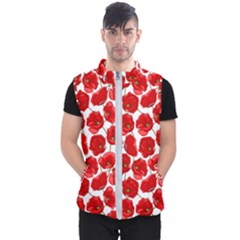 Flower Poppies Plant Petal Men s Puffer Vest