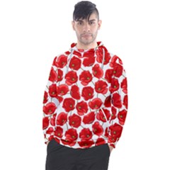 Flower Poppies Plant Petal Men s Pullover Hoodie