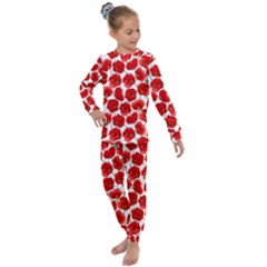 Flower Poppies Plant Petal Kids  Long Sleeve Set 