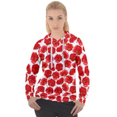 Flower Poppies Plant Petal Women s Overhead Hoodie