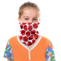 Flower Poppies Plant Petal Face Covering Bandana (kids) by Perong