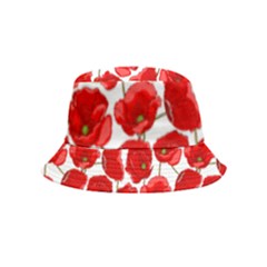 Flower Poppies Plant Petal Inside Out Bucket Hat (kids) by Perong