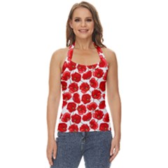 Flower Poppies Plant Petal Basic Halter Top by Perong