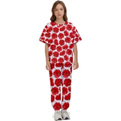 Flower Poppies Plant Petal Kids  T-shirt And Pants Sports Set by Perong