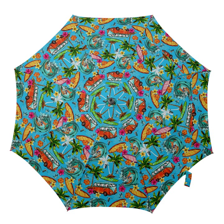 Summer Pattern Seamless Hook Handle Umbrellas (Large)