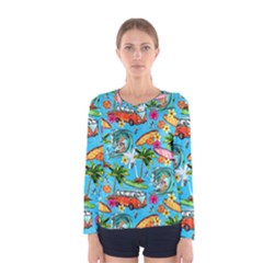 Summer Pattern Seamless Women s Long Sleeve T-shirt