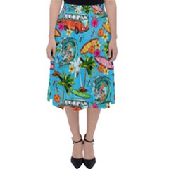 Summer Pattern Seamless Classic Midi Skirt by Perong