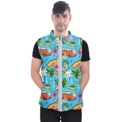 Summer Pattern Seamless Men s Puffer Vest