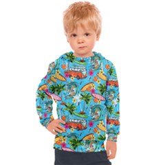 Summer Pattern Seamless Kids  Hooded Pullover by Perong