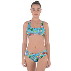 Summer Pattern Seamless Criss Cross Bikini Set by Perong