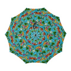 Summer Pattern Seamless Automatic Folding Umbrella With Case (large) by Perong