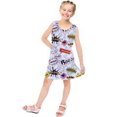 Pattern Seamless Texture Cartoon Kids  Tunic Dress by Perong