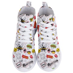 Pattern Seamless Texture Cartoon Women s Lightweight High Top Sneakers