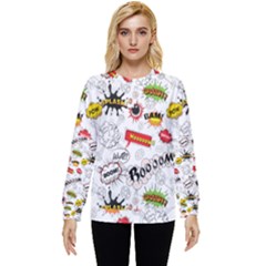 Pattern Seamless Texture Cartoon Hidden Pocket Sweatshirt